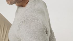 hessnatur Herren Pullover aus Bio-Lambswool - grau - Größe 52