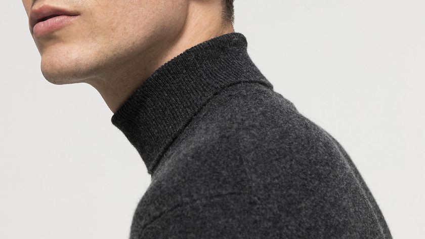 hessnatur Herren Rollkragen-Pullover aus Schurwolle mit Kaschmir - grau - Größe 54