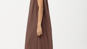 hessnatur Damen Crêpe-Kleid aus Bio-Baumwolle - braun - Größe M