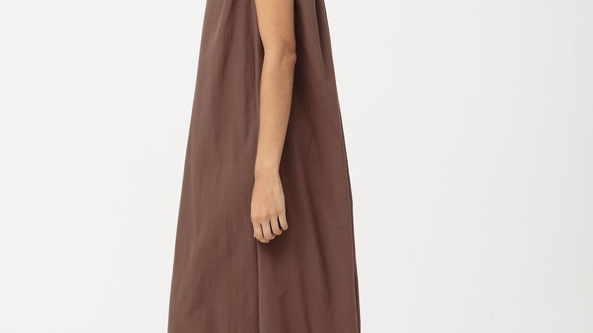 hessnatur Damen Crêpe-Kleid aus Bio-Baumwolle - braun - Größe M