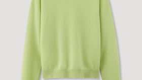 hessnatur Damen Pullover Regular aus Kaschmir - grün - Größe 40