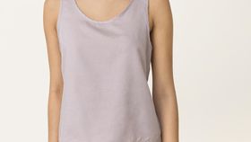 hessnatur Damen Tank-Top aus Bio-Baumwolle mit Seide - lila - Größe 48