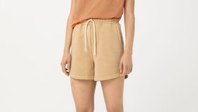 hessnatur Loungewear Shorts mineralgefärbt aus Bio-Baumwolle - beige - Größe 38