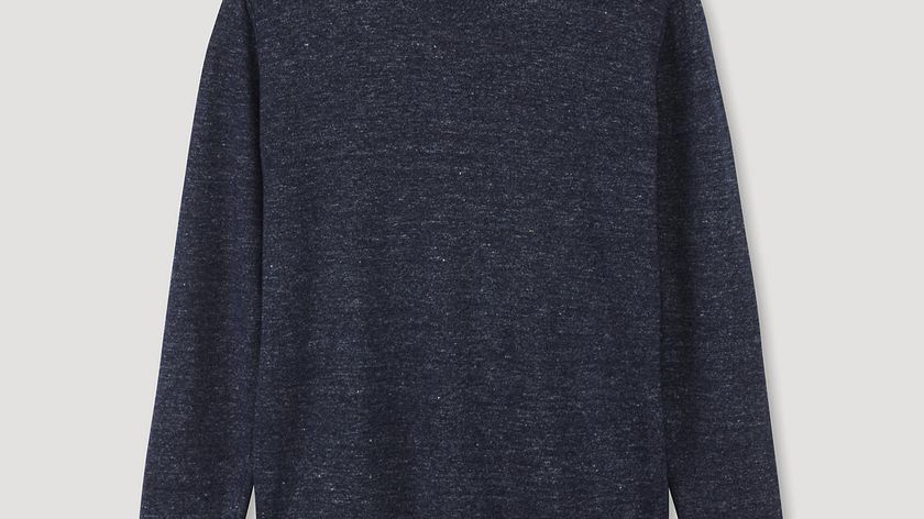 hessnatur Herren Pullover aus Leinen mit Merinowolle - blau - Größe 46