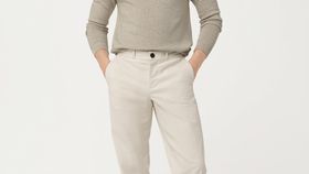 hessnatur Herren Chino Straight Fit aus Bio-Baumwolle mit Hanf - natur - Größe 54