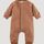 hessnatur Baby Wollwalk-Overall mit Jerseyfutter aus Bio-Merinowolle - braun - Größe 86/92