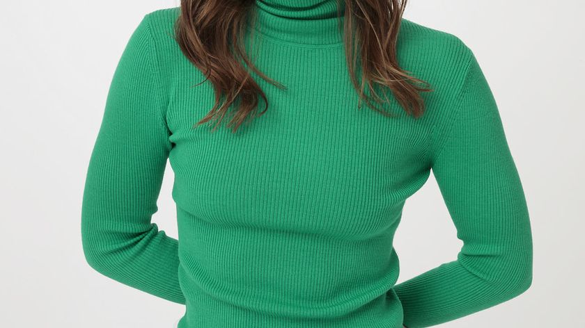 hessnatur Damen Rollkragenpullover aus Bio-Merinowolle mit Seide - grün - Größe 38