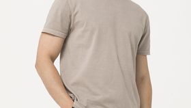 hessnatur Herren T-Shirt mineralgefärbt aus Bio-Baumwolle - grau - Größe 50