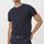 hessnatur Herren Basic T-Shirt Regular Fit aus Bio-Baumwolle im 2er-Pack - blau - Größe 46