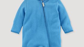 hessnatur Baby Fleece-Overall aus Bio-Baumwolle - blau - Größe 62/68