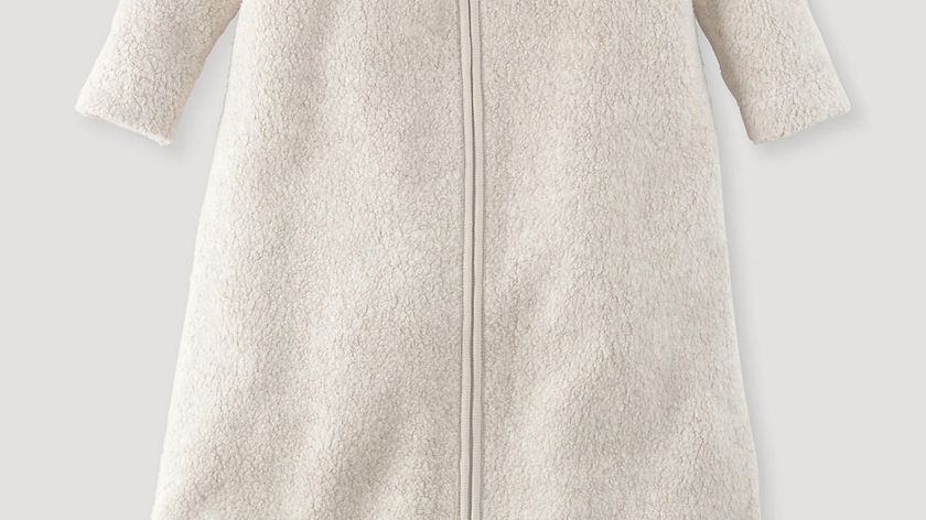 hessnatur Baby Fleece-Schlafsack aus Bio-Baumwolle - beige - Größe 110cm