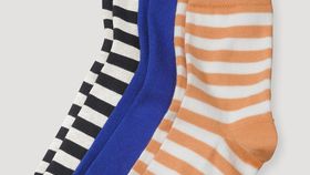 hessnatur Kinder  Socken im 3er- Pack aus Bio-Baumwolle - orange - Größe 39-42