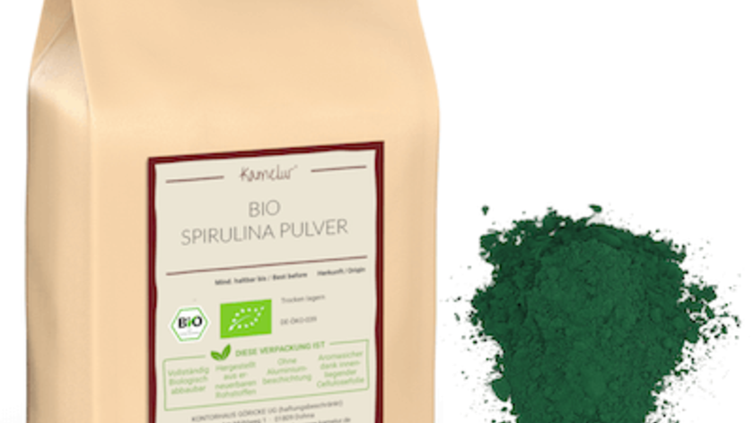 Bio Spirulina Pulver, grün