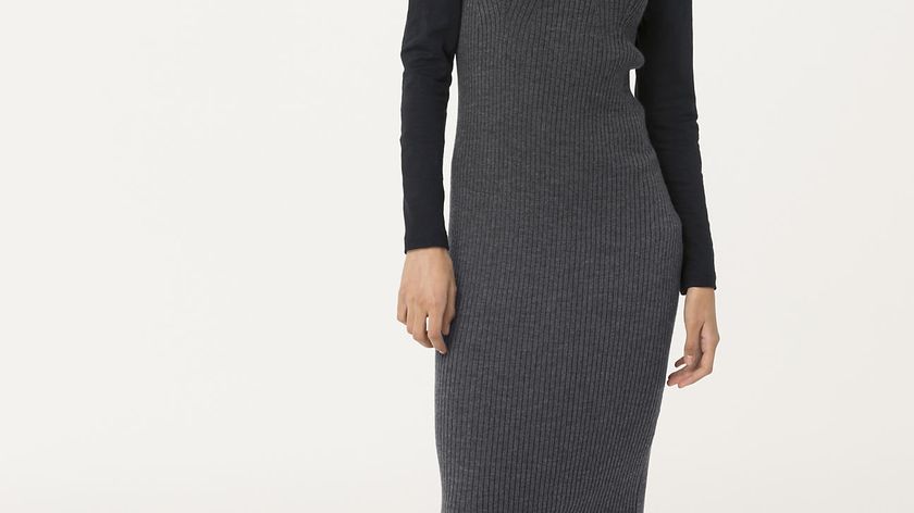 hessnatur Damen Strickkleid aus Bio-Merinowolle mit Seide - grau - Größe 36