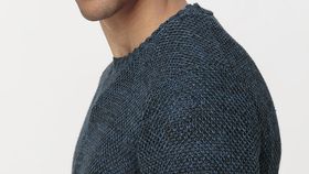 hessnatur Herren Pullover aus Bio-Leinen - blau - Größe 48