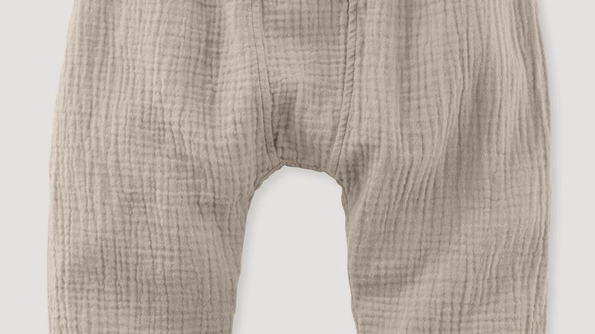 hessnatur Baby Musselin-Hose aus Bio-Baumwolle - beige - Größe 74/80