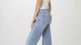 hessnatur Damen Jeans ALVA High Rise Wide Leg aus Bio-Denim - blau - Größe 28/32