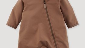 hessnatur Baby Softshell Overall aus Bio-Baumwolle - braun - Größe 98