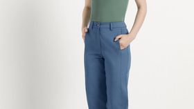 hessnatur Damen Hose aus Bio-Baumwolle - blau - Größe 48