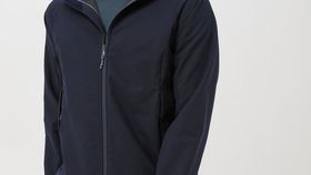 hessnatur Softshell-Jacke mit Eco-Finish - blau - Größe 56