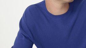 hessnatur Herren Pullover Regular aus Bio-Baumwolle - blau - Größe 48