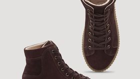 hessnatur Damen Hightop Sneaker - rot - Größe 41