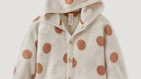 hessnatur Baby Fleecejacke aus Bio-Baumwolle - beige - Größe 98/104