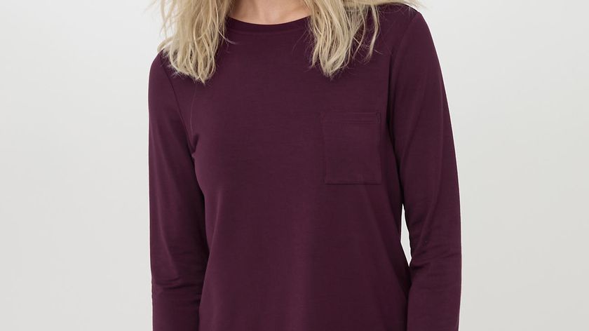 hessnatur Damen Langarm Schlafshirt aus Tencel™Modal - lila - Größe 34