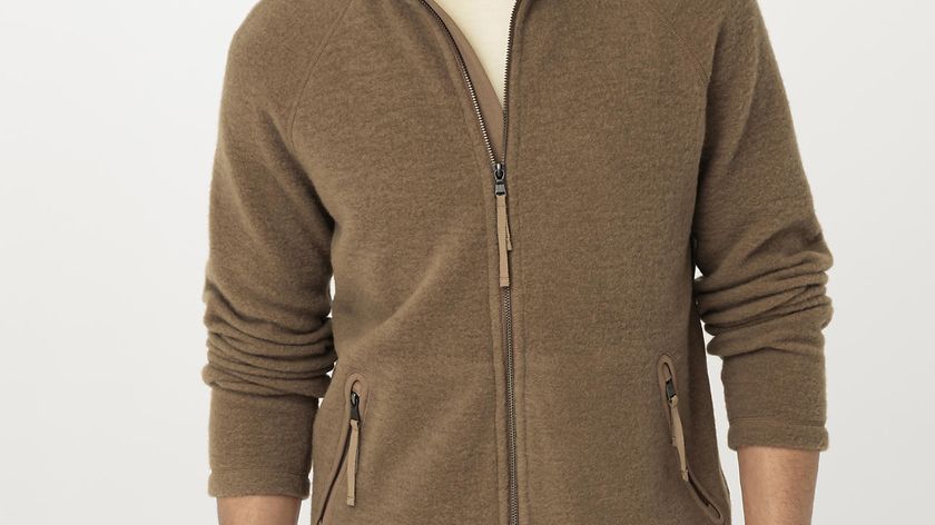 hessnatur Herren Wollfleece-Jacke aus Bio-Merinowolle - braun - Größe 48