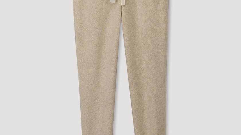 hessnatur Loungewear Fleece-Hose aus Bio-Baumwolle - beige - Größe 42