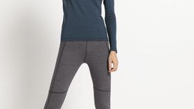 hessnatur Damen-Outdoor Struktur-Funktionsshirt aus Merinowolle mit Seide - blau - Größe 48