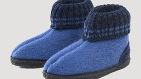 hessnatur Kinderschuhe Hüttenschuhe - blau - Größe 34