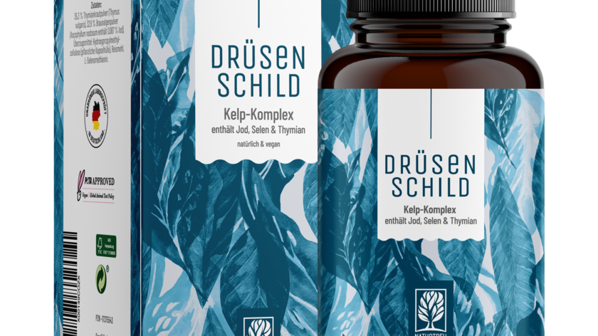 Schilddrüse-Komplex mit Jod & Selen - Drüsenschild - 2 Dosen Drüsenschild (beliebteste Option)