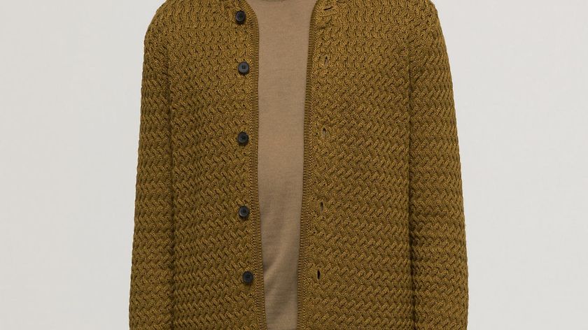 hessnatur Herren Strickjacke aus Leinen mit Schurwolle - grün - Größe 56