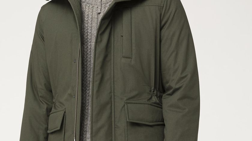 hessnatur Herren Parka Nature Shell mit Schurwoll-Kapok-Wattierung - grün - Größe 50