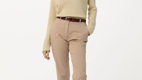 hessnatur Damen Chino aus Bio-Baumwolle - beige - Größe 34