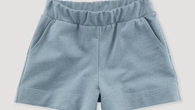 hessnatur Kinder Shorts aus Bio-Baumwolle mit Hanf und Schurwolle - blau - Größe 98/104