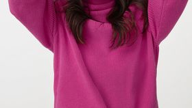 hessnatur Damen Rollkragenpullover aus Bio-Baumwolle - rosa - Größe 40