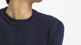 hessnatur Damen Pullover aus Bio-Baumwolle - blau - Größe 46