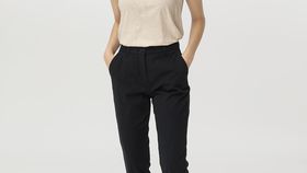 hessnatur Damen Chino aus Bio-Baumwolle - schwarz - Größe 44