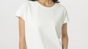 hessnatur Damen Shirt Relaxed aus Bio-Baumwolle - weiß - Größe 42