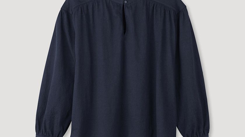 hessnatur Damen Blusenshirt aus Bio-Baumwolle - blau - Größe 42