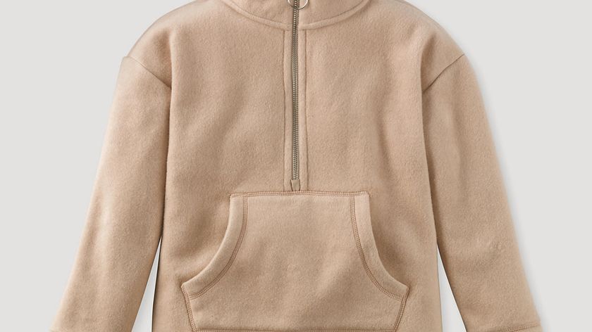 hessnatur Kinder Fleece-Troyer aus Bio-Baumwolle - beige - Größe 98/104