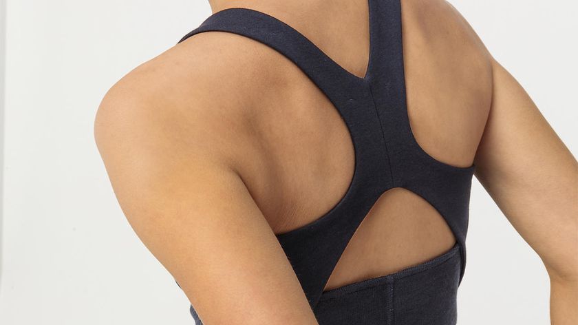 hessnatur Loungewear Sport Bustier aus Bio-Baumwolle - blau - Größe 36