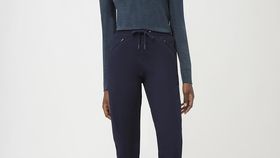 hessnatur Damen-Outdoor Outdoor-Jogpants aus Bio-Baumwolle - blau - Größe 36