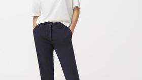 hessnatur Damen Chino aus Bio-Baumwolle - blau - Größe 48