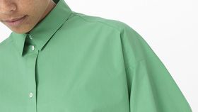 hessnatur Damen Bluse aus Bio-Baumwolle - grün - Größe S