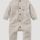 hessnatur Baby Fleece Overall Regular mit Stickerei aus Bio-Baumwolle - beige - Größe 62/68