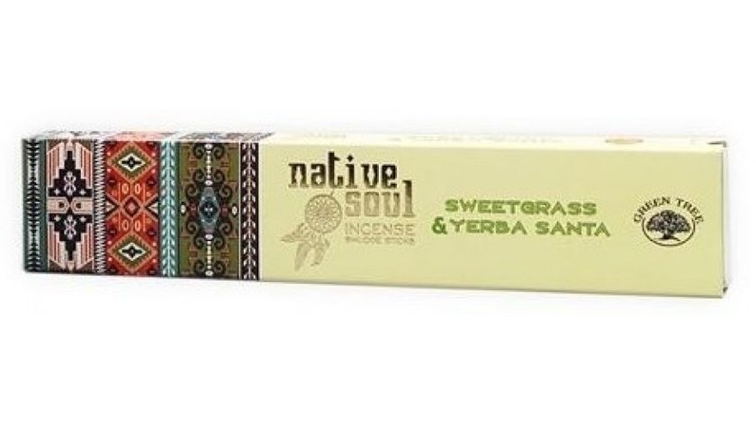 Green Tree Native Soul Incense "Sweet Grass & Yerba Santa" 15gr.