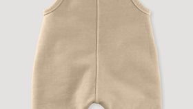 hessnatur Baby Sweat-Latzhose aus Bio-Baumwolle - beige - Größe 74/80